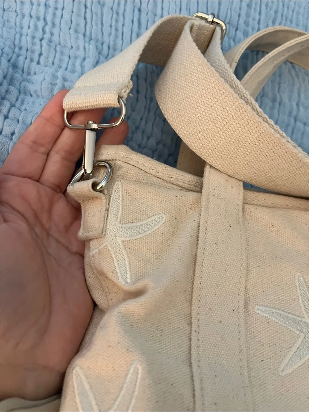 C&C California Cream Canvas Starfish Tote